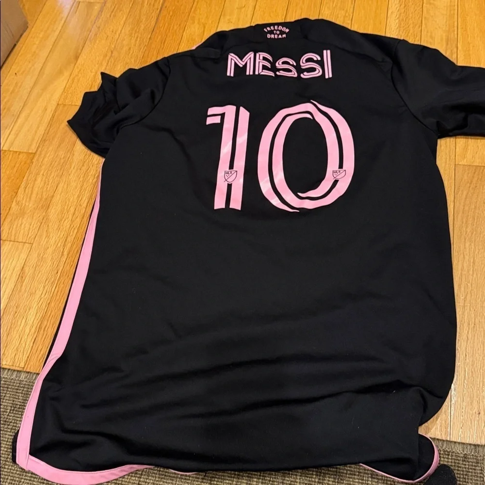 Adidas Inter Miami CF Lionel Messi Black XBTO 2023 Authentic Jersey L Sponsors